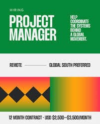 Unlock a Fully Remote Project Manager Role with Global Artivism – Earn $2,500–$3,500/Month